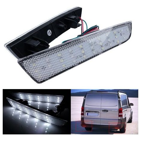 Kit 2 Fanali Posteriori A Led Trasparente Luce Rosso Bianco Per Mercedes Benz Vito Box W447 OEM A4478260140 (1/3)