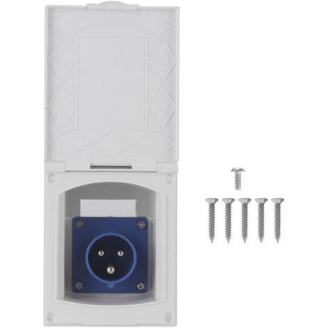 FENOPLASTICAPrise Caravane 220v Extérieure, Dioche 220V240V 16A Prise de Courant étanche Externe 3Pin Flush Femelle Prise de Courant pour RV Camping-Car Remorque Caravane (1/4)