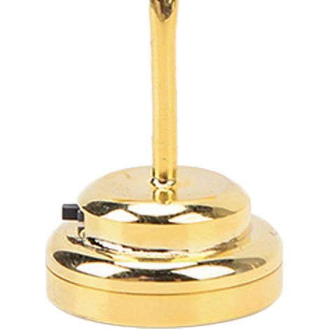 Miniatur-Wandleuchte für Puppenhäuser, Mini-LED-Wandleuchte mit Batterie für Puppenhäuser im Maßstab 1:12, Gold (1/5)