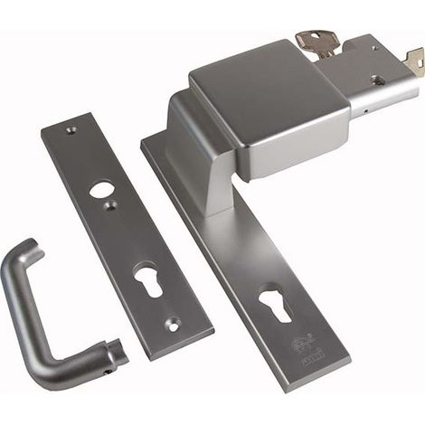 Poignée porte F1, ls, PZ/92mm avec clé de sécurité