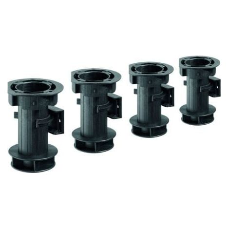 Hettich 4x Sockelverstellfuß Möbelfuß max 200kg Kunststoff schwarz Clips 9219628