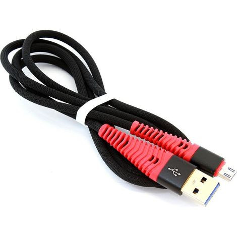 KK21N Micro-USB-Kabel, 1 m, Schnellladefunktion, Nylongeflecht (1/2)