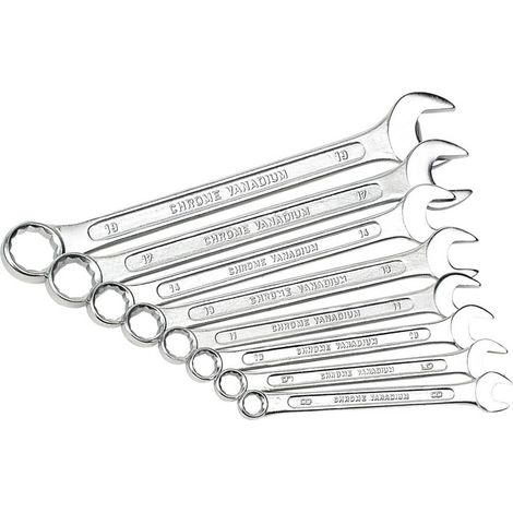 Brüder Mannesmann M 130-08DIN Kit chiavi combinate 8 parti Misura (metrica) 8 - 19 mm