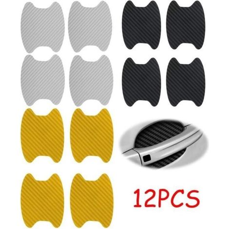 Protector de puerta de coche (negro, plateado, dorado), película protectora de pintura para coche, a prueba de polvo, para manijas de puerta empotradas, resistente a los arañazos. (1/4)