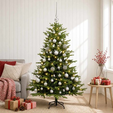 vidaXL Árbol de Navidad artificial con bolas 120 cm 150 LED (1/5)