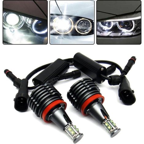 Set H8 40W LED Angel Eyes-Lampen für BMW – CANBUS, weißes Licht, OEM 63217760782