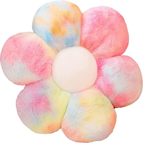 (30 cm, Farbe) Plüschkissen mit Blumenmuster, Bodenkissen mit Blumenmuster, Sitzkissen, Spielzeug zum Lesen, fürs Zimmer, zum Fernsehen (1/5)