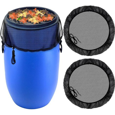 Lot de 2 Filet Recuperateur eau de Pluie, 95 cm, avec Cordon de Serrage pour la Protection Contre les Larves de Moustiques (1/5)