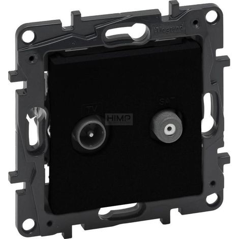 Conector terminal TV-SAT negro Niloe Paso 3165