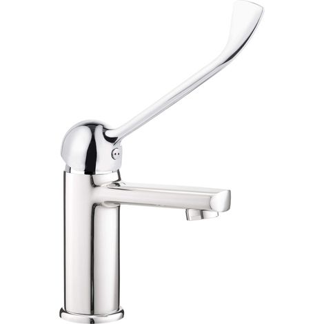 Miscelatore lavabo con leva clinica in ottone finitura cromo - Rober