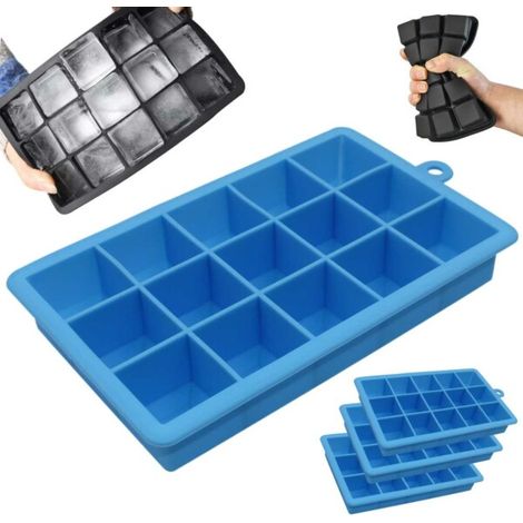 Lot de 3 moules en silicone Gelo pour 15 cubes (bleu) - AquaForge