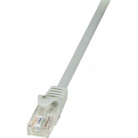 LogiLink CP1022U RJ45 Cavo di rete, cavo patch CAT 5e U/UTP 0.50 m Grigio 1 pz.