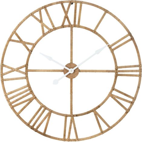 Horloge Murale en Rotin "Roman" 100cm Naturel (1/4)