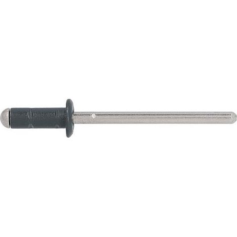 Rivet aveugle PolyGrip alu/Nirosta Ø 4x10, RAL 7016 gris anthracite