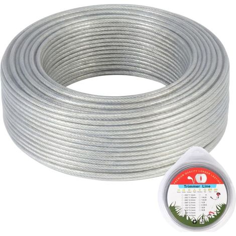 Hilo de corte de acero de 2,4 mm x 30 m – Carrete de hilo para desbrozadoras y recortadoras, accesorio para cortacésped para la eliminación de maleza y el corte de césped en Mm XM - (1/5)