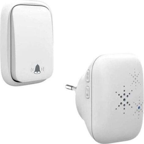 Sonnette sans Fil et sans Pile Extérieur Étanche IP 65 Neige Pluie Humidité,blanc (1/4)