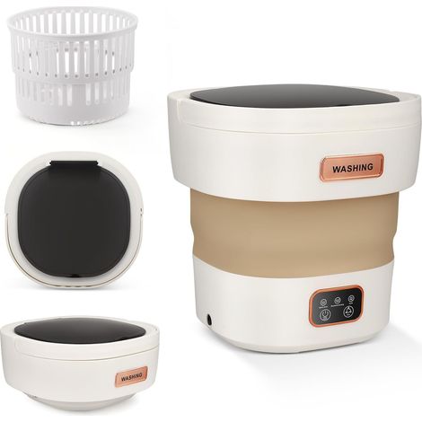 Machine à laver portable, mini machine à laver modernisée avec capacité de 15 litres, 3 modes de nettoyage en profondeur, machine à laver compacte et puissante avec panier d'essorage amovible