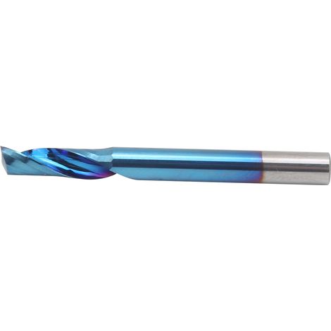 Einschneider-Fräser, Nano-Helix, blaue Beschichtung, CNC-Schneidwerkzeug, Oberfräse, 4 x 12 x 40 mm (1/5)
