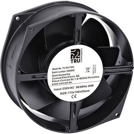 TRU COMPONENTS TC-NA17055 Ventilateur axial 230 V/AC 400 m³/h (L x l x H) 172 x 150 x 55 mm