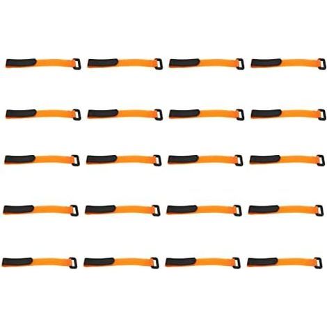 Klettverschlussband mit Schnalle, robuste Kabelbinder aus Nylon-Kunststoff, Schnalle für (20–200 mm) – 20–200 mm (1/5)