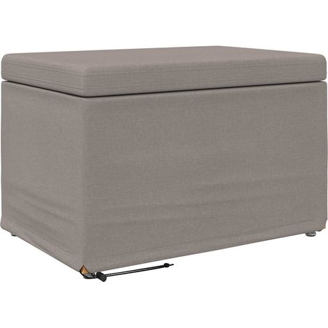 Hocker Taupe 61 x 41 x 40 cm Stoff und Pressholz vidaXL