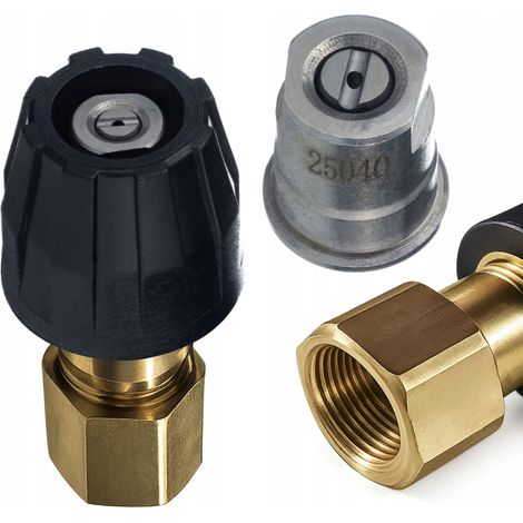 Buse de Rechange Easy Lock compatible avec nettoyeurs haute pression Karcher HD PRO Xpert – Embout laiton, inox