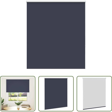 Fensterrollo -  Verdunkelungsrollo Marineblau 125x150 cm Stoffbreite 121,6 cm (1/5)