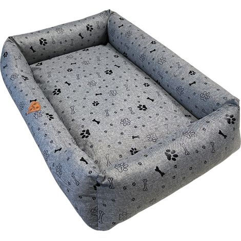Hundebett 75x65 cm, weich, strapazierfhig, abnehmbar, wasserdichter Bezug