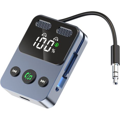 Bluetooth receiver/transmitter with integrated bass and cable, BR17 audio transceiver adapter. (1/3)