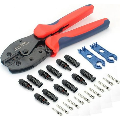 Kit d'outils de sertissage pour câbles solaires, Ensemble professionnel haute performance pour connecteurs photovoltaïques (1/4)