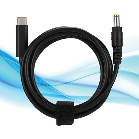 Adaptateur Secteur PD 90W Type-C Mâle vers DC 5.5x2.5mm pour Charge Rapide Ordinateur Portable (1/5)