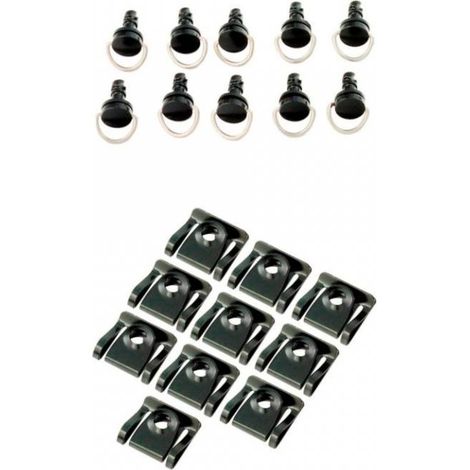 Verkleidungsschraube und -klammer 1/4 Drehung schwarz Ø5mm x