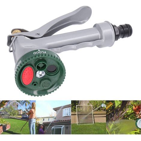 Buse de Jardin 5 Réglages Flexible Design Anti-Fatigue Verrouillage Haute Pression Arroseur (1/5)