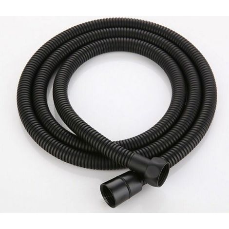 Tubo doccia universale - 1,5 metri - Nero opaco - Acciaio inossidabile - Antideflagrante - Resistente alla torsione (1/4)
