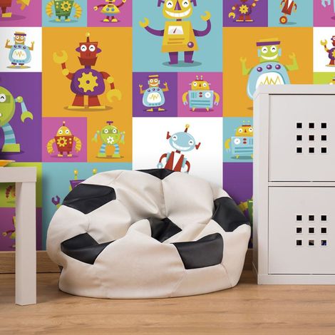 Papier Peint "Colorful Robots" 50x1000cm (1/2)