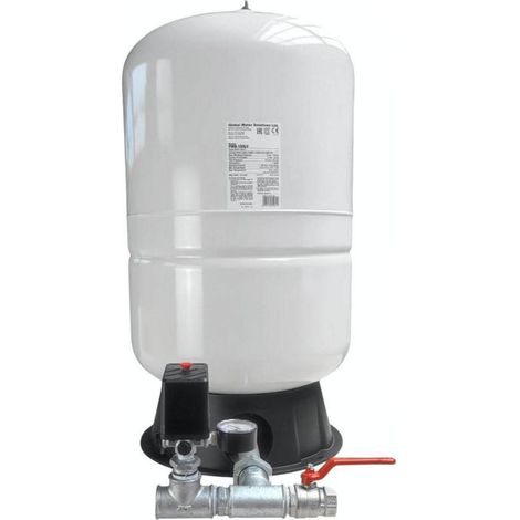 LBP – Réservoir à diaphragme 200L vertical – 10 bars – Kit de raccordement inclus – Membrane butyle certifiée ACS (1/5)