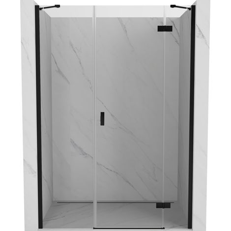 Mexen Mist-H porte de douche battante droite 125 cm, transparent, noir - 8A5-125-001-70-00-P (1/5)
