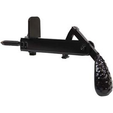 1PZ FERMAPERSIANE A PENDOLO CON FERMO FISSO - mm.105x55h. verniciato nero