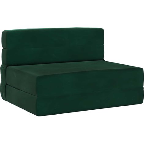 Sofá Cama Plegable Verde oscuro 70 x 80 x 60 cm Tela