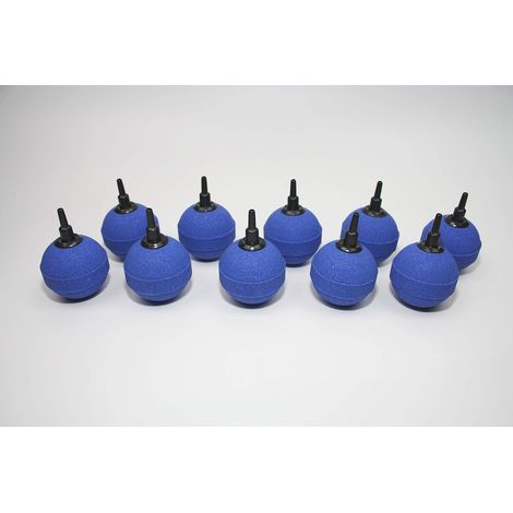 Luftblasen – 10er-Pack – Poröser Stein – 50 mm Durchmesser – Blau – Für Teich- und Aquarienbelüftung