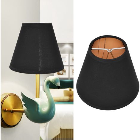 Abat-jour en tissu, style minimaliste européen, abat-jour à clip pour ampoule, compatible avec les lampes à douille E14, les lampadaires, les lampes de table, les suspensions et les appliques murales. (1/5)