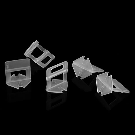 100 pièces/ensemble de clips de nivellement jetables en plastique pour carrelage de sol et mural en céramique (2,5 mm) (1/5)