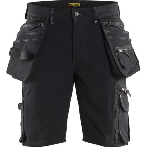Pantalón corto de trabajo blaklader negro talla 46 tejido stretch