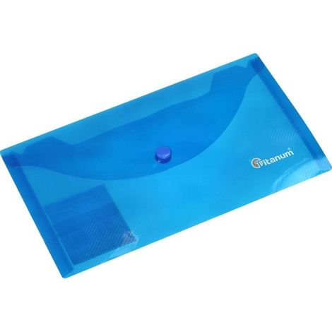 Carpeta tipo sobre DL, azul transparente