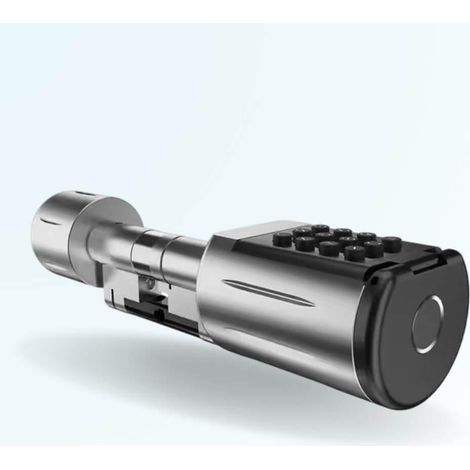 Cylindre électronique de serrure connecté étanche LOCKY-6 V3 à empreinte digitale, code, badge et bluetooth