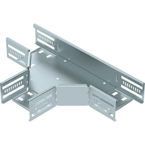 OBO Bettermann Raccordo a T per canalina portacavi, orizzontale 60x100 acciaio zincato a nastro, 6038100
