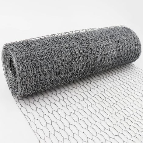 Produktbild von Sechseckgeflecht Verzinkt 13mm Maschenweite, 0,7mm Draht – 50cm X 25m, Perfekt Für Kaninchengehege, Hühnerstall Und Gartenzaun