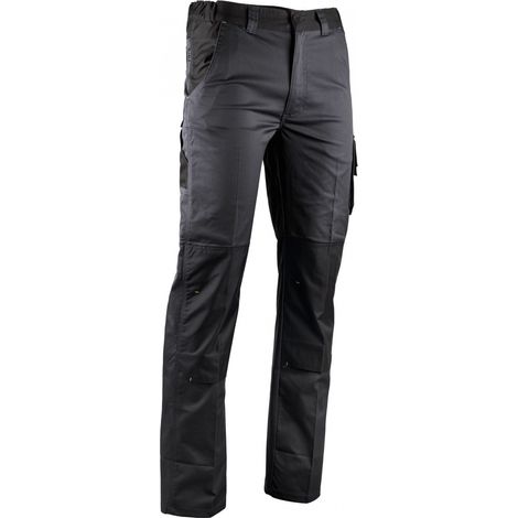Pantalon stretch bicolore gris/noir avec poches genouillères - LMA - VULCAIN 46