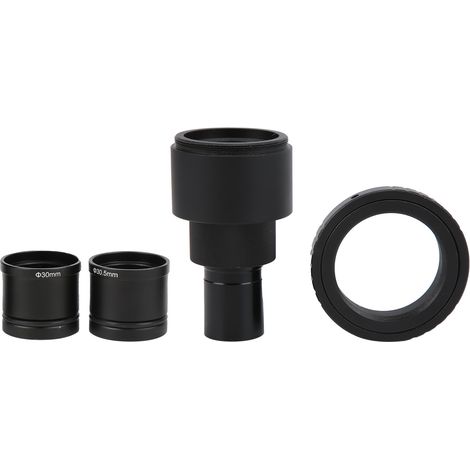 Objectif de Microscope T2-OM+NDPL-1 (Lot de 2) pour Loupe Binoculaire et Microscopes Biologiques, Monture sur Oculaire avec Adaptateur (1/5)