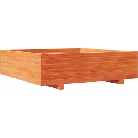 Vassoio per fioriera aiuola rialzata piante fiori terrazza giardino cera 90 x 90 x 26,5 cm legno di pino massiccio marrone 020038528